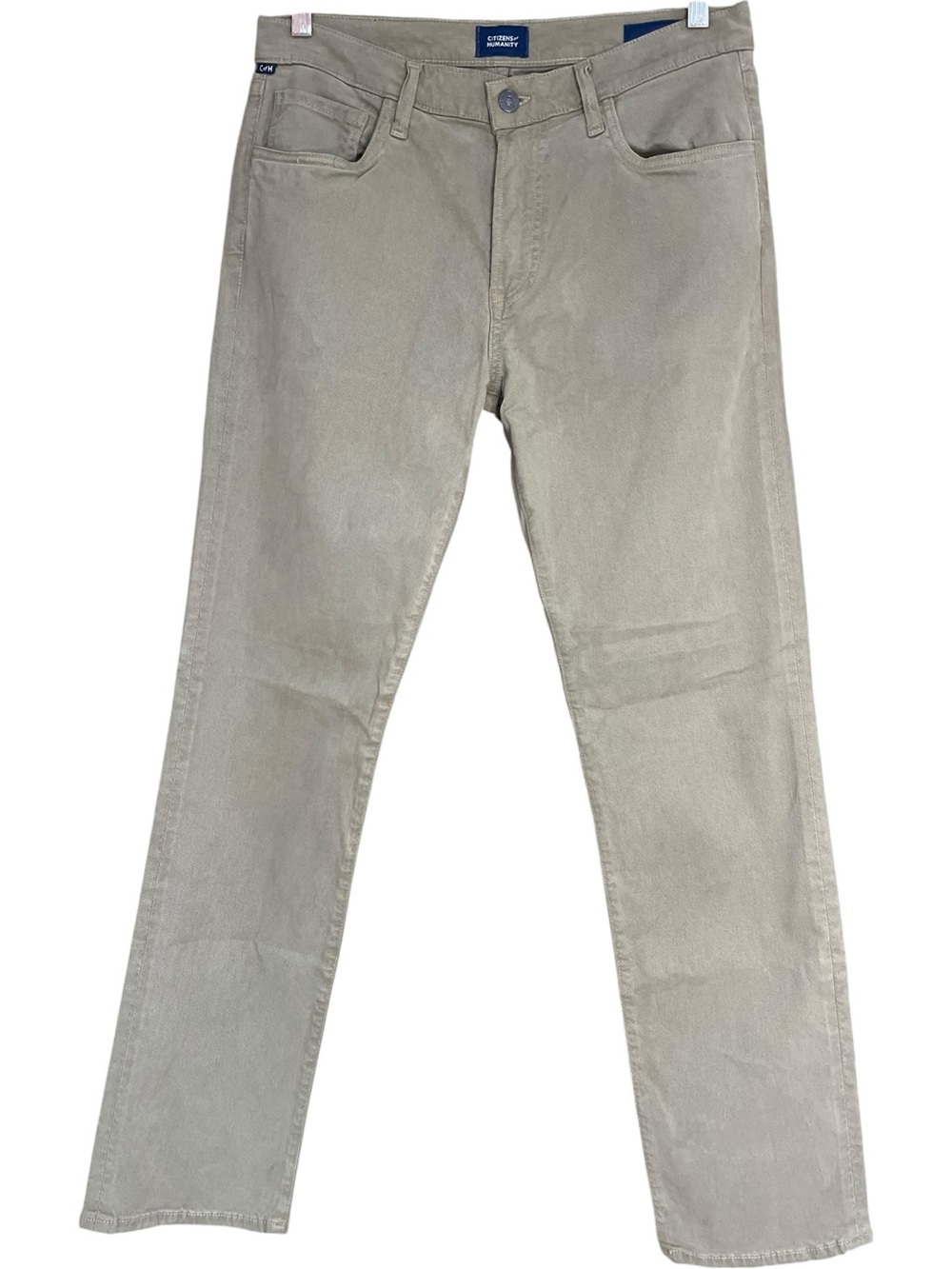 Citizens of Humanity Elijah Perform Denim Straight Jeans Khaki Green